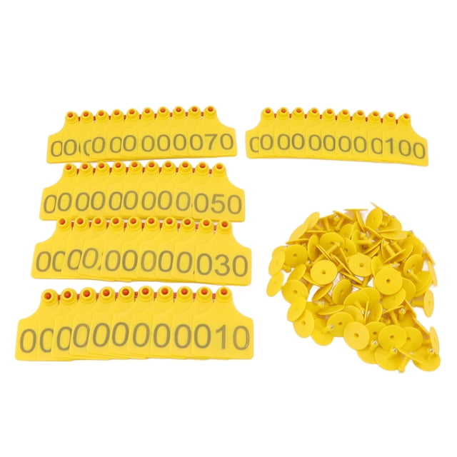 Etiquetas Para Orejas De Animales, Etiquetas Para Orejas De Ganado De Peso Ligero TPU 100pcs Para Manejo De Ganado Vacuno