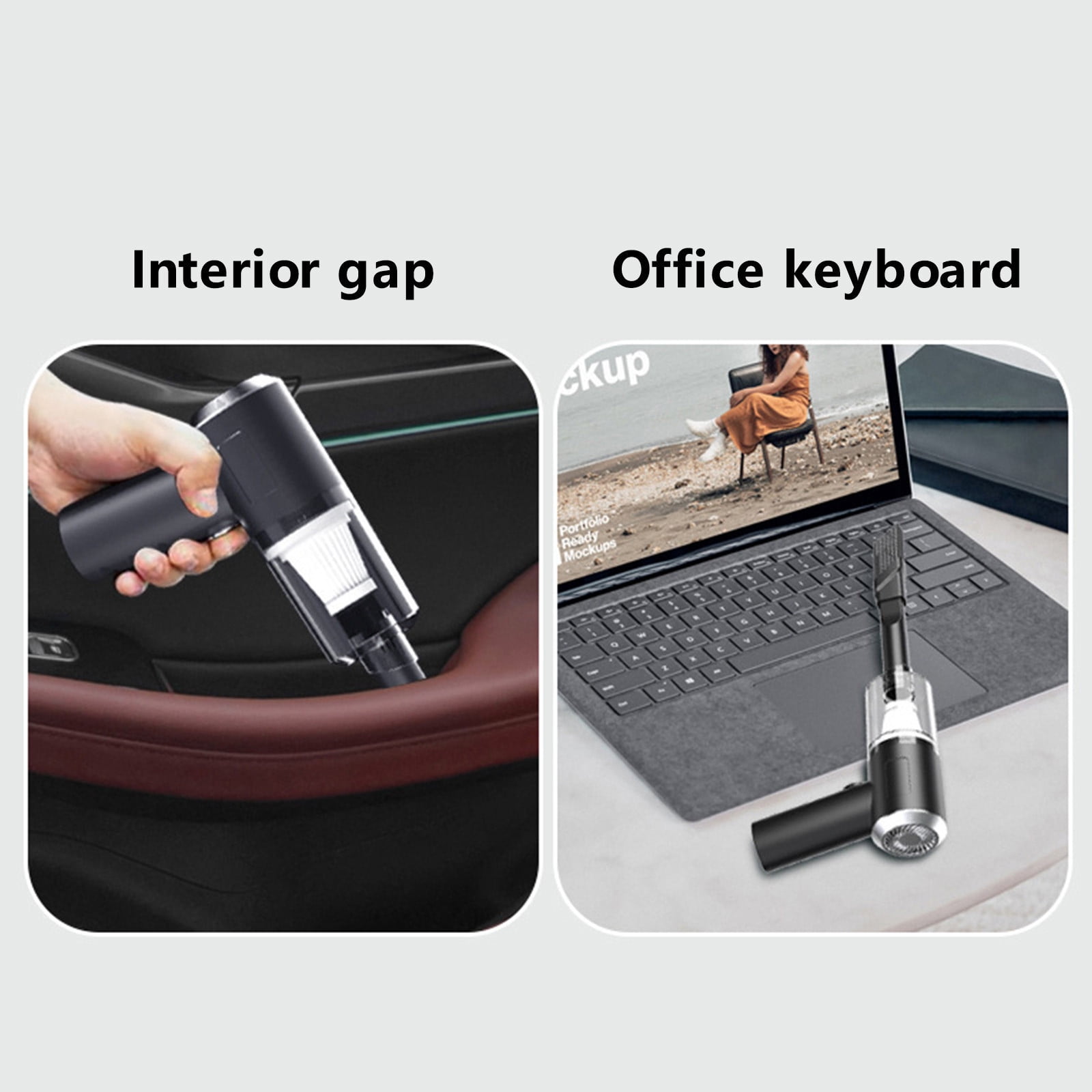 Uiz Merueh Cordless Car Vacuum Handheld Vacuum Cleaner Cordless Powerful Suction Hand Vac Small Lightweight Hand Car Vacuum Rechargeable for Pet Hair, Home, Office