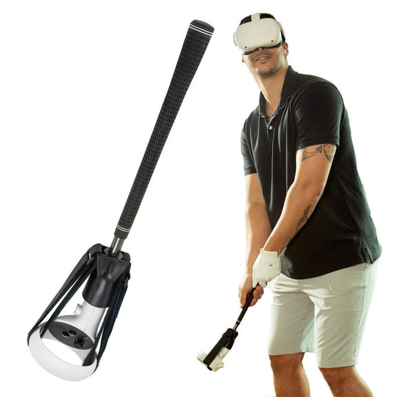 MYMOON HOME GimmeVR VR Golf Club Attachment Handle, for Controller Oculus Quest 2, Black