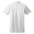 thumbnail image 6 of Womens Stain-Release Cotton/Polyester Polo T-Shirt White 2X-Large, 6 of 6