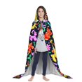 thumbnail image 3 of Honeii Colorful Air Balloons1 Print Poncho Cape, Cloak Coat, Snuggly Hooded Wearable Blanket, Hooded Cape For Teenagers,Halloween Costumes-Small, 3 of 7