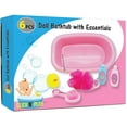 Click N' Play 6 Piece Baby Bathtub Doll Pretend Play Set with