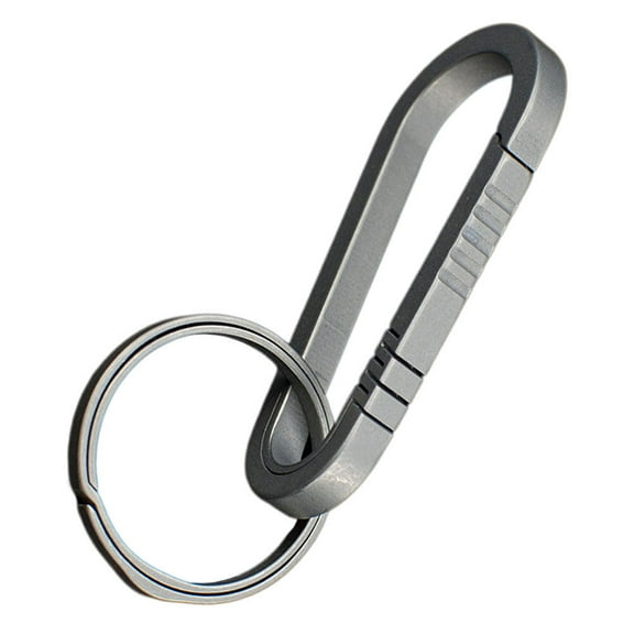 UPKOCH 1Pack Heavy Duty Key Rings Durable Grey Titanium Alloy for Men Outdoor Activities