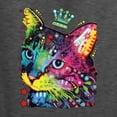 thumbnail image 5 of Wild Bobby Dean Russo Cat Wearing a Crown Thinking Cat Crowned Cat Lover Men Long Sleeve Shirt, Heather Black, X-Large, 5 of 5