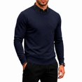 thumbnail image 5 of FOPSUFGWFO Men's Knit Sweaters 2 in 1 Crew Neck Sweatshirts With Shirt Collar Long Sleeve Pullover Tops for Business 3XL, 5 of 6