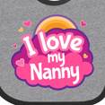 thumbnail image 4 of Inktastic I Love My Nanny Grandchild Girls Baby Bib, 4 of 4