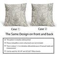 thumbnail image 5 of Gray Leaf Plant Pillow Covers 18X18 Inch Herbs Botanical Fern Vintage Leaves Floral Decorative Pillow Cases Set of 2 Cotton Linen Throw Pillows Farmhouse Home Decor For Sofa Couch Cushion Outdoor, 5 of 6