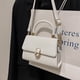 thumbnail image 4 of Bolso bandolera para mujer, bolso cuadrado pequeño portátil de nicho, elegante, combinable, moderno, bolso baguette de cocodrilo de un solo hombro, 4 of 6