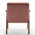 thumbnail image 2 of Rose Velvet Accent Chair, Mid-century Modern Flair, Solid Wood Frame, Extra Seating For Compact Living Areas Chair With Upholstery, Petite Spaces, 2 of 5