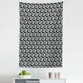 thumbnail image 1 of Black and White Tapestry, Monochrome Continuous Pattern with Revolving Circular Shapes Spirals, Fabric Wall Hanging Decor for Bedroom Living Room Dorm, 5 Sizes, Black and White, by Ambesonne, 1 of 1