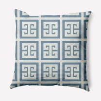 Simply Daisy 18" x 18" Greek Key Patterned Nautical Indoor/Outdoor Throw Pillow