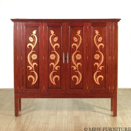 Vintage Cherry TV Media Entertainment Office Credenza Cabinet Vintage Cherry TV Media Entertainment Office Credenza Cabinet