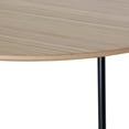 thumbnail image 4 of Leisuremod PTRBL-31NW Pemborke Mid Century Modern Round Coffee Table with Wood Top & Powder Coated Iron Frame for Living Room & Bedroom, Natural Wood, 4 of 14