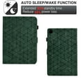 thumbnail image 4 of Embossed Folio Flip Smart Case Cover for iPad Pro 10.5" 2017/Air 3 2019, Premium PU Leather Kickstand Card Slots Magnetic Auto Sleep / Wake with Pen Slot Case for iPad Pro 10.5" 2017/2019, Green, 4 of 5