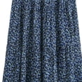 thumbnail image 4 of Levmjia Womens Midi Skirt Bohemian Printed Elastic Waist Pleated Flowy Skirt Soft Breathable Casual Bottoms For Beach Daily Dating Vacation Spring Summer Wear, 4 of 5