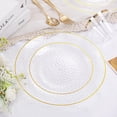 thumbnail image 3 of Juego de platos de plástico Rubtlamp Clear-Gold 350 piezas para fiestas, 3 of 5