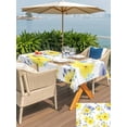 thumbnail image 5 of Outdoor Tablecloth with Umbrella Hole for Patio/Picnic/Party/Camping, Yellow Watercolor Floral Waterproof Table Cloth Rectangle Table Cover Washable, Spring Flower Abstract Art (60"x 84"), 5 of 8