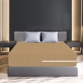 thumbnail image 3 of 100% Egyptian Cotton L Shape Zipper Mattress Cover, 800 TC, 12 Inch Deep Pocket Olympic Queen Size (66x80), Stripe Taupe, 3 of 6