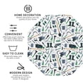 thumbnail image 3 of Yiaed Modern Industry Print Leather Coasters for Drinks - Cup Coasters Coffee Table Kitchen Table Bar, Home & Office Gifts Handmade Drink Coasters-Octagon, 3 of 6