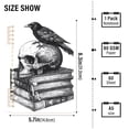thumbnail image 3 of Haosy Book Skull Crow Notebooks 2 Pcs 1-subject Journal 60 Sheets A5 College Ruled Paper Detachable Ring 8.3"x5.7", 3 of 8
