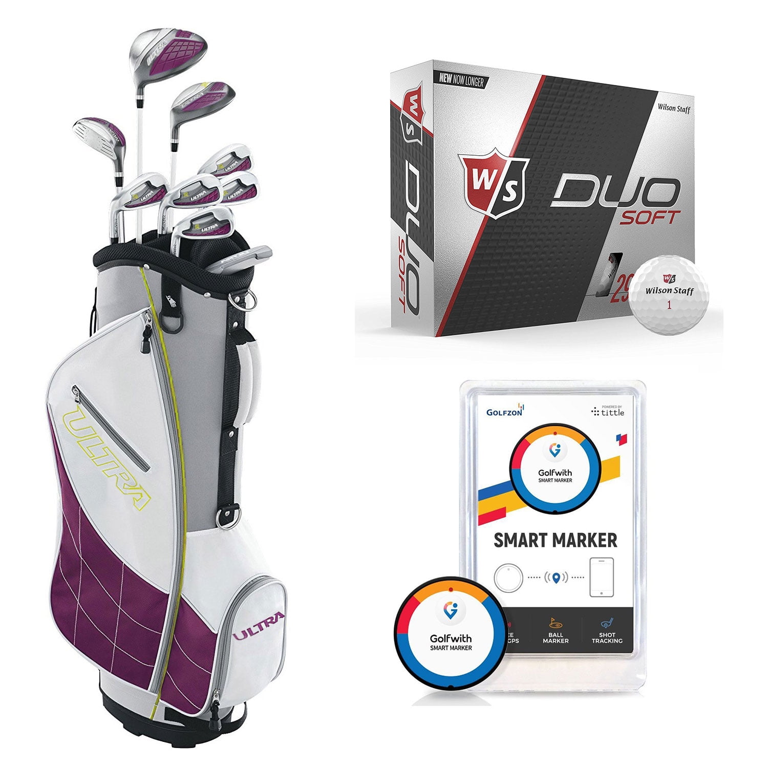 Wilson Ultra Ladies Long Golf Club Set + Golf Balls + Golf Shot