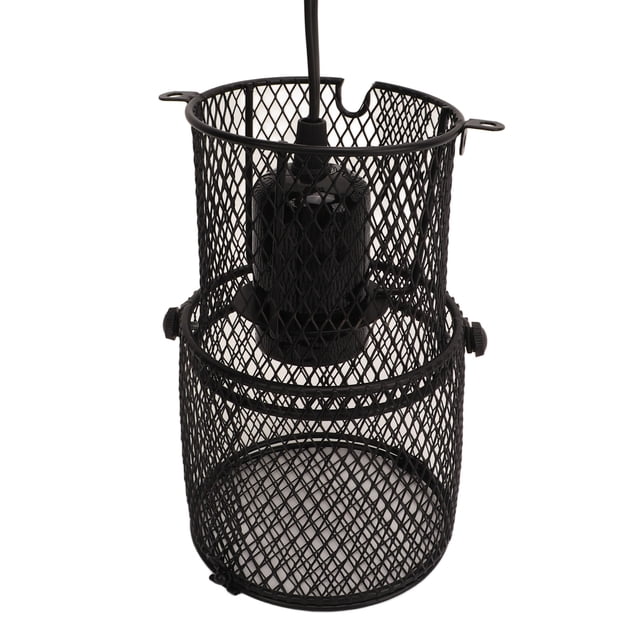 Protection de Lampe Thermique Rétractable pour Reptiles, Base de Lampe en Céramique, Maille de Protection, Conception de Commutateur, Compatible avec Ampoule E27
