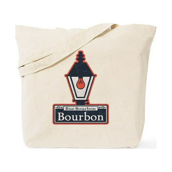 CafePress - Bourbon St. Sign Tote Bag - Unisex Canvas Tote Bag, Beige, 1-Piece
