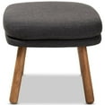 thumbnail image 4 of Baxton Studio Lovise Ottoman in Dark Grey and Walnut Brown, 4 of 7