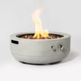 thumbnail image 3 of 24'' Round Propane Fire Pit Table, Outdoor Steel Firepit with Lava Rocks - Compact Patio Heater for Deck, Balcony, Small Backyard, 3 of 6