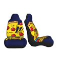 thumbnail image 3 of Cauagu PLANETA EN FORMA DE PIZZA Print Car Seat Covers,Universal Automotive Seat Covers Car Seat Protectors Easy to Install Car Cover Car Accessories Auto rucks Van & SUV-2 PCS, 3 of 9