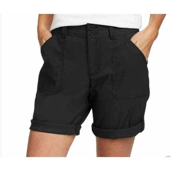 Eddie Bauer Ladies' FreeShade® UPF 50  Cargo Shorts, Black 16