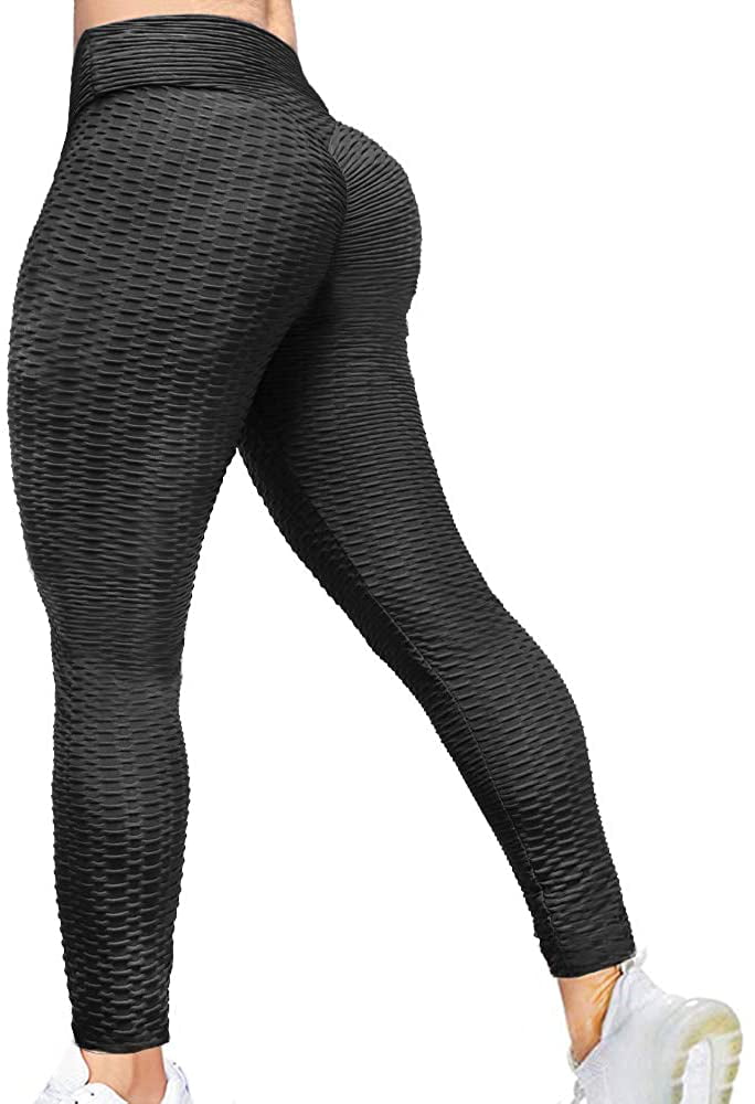 Booty Yoga Pants Women,High Waisted Ruched Butt Lift Textured Scrunch Tummy  Control Slimming Leggings Workout Tights - Walmart.com