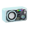 thumbnail image 1 of Altavoz portátil inalámbrico rectangular para hombres, regalo, diseño transparente, subwoofer para Azul, 1 of 9