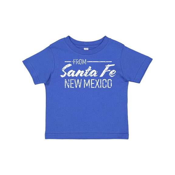 Inktastic From Santa Fe New Mexico in White Distressed Text Boys or Girls Toddler T-Shirt