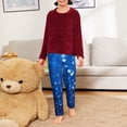thumbnail image 6 of Wukai A Blue Glitter Print Teenagers' Pajama Pant Sleep Pajama Lounge Pant PJ Bottoms with Pockets and Button Fly(Available in Big & Tall)-Large, 6 of 6