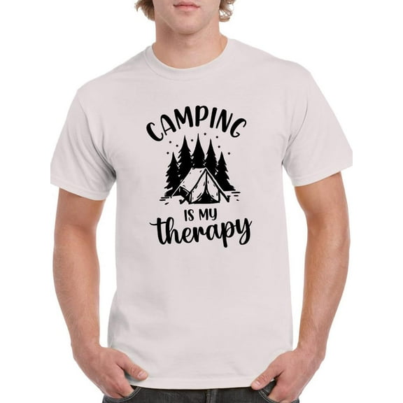 Camping Is My Therapy T-Shirt Men -Smartprints Designs, Male x-Large