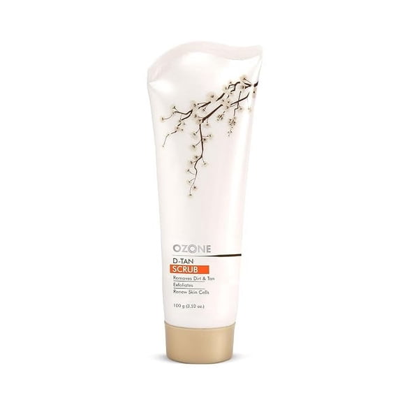 Ozone Exfoliant Visage D-Tan à L' / / Exfoliant Visage Détan pour Hommes et Femmes / Tous Types de Peau Enlève la Saleté, Bronzage, Exfolie et Renouvelle les Cellules de la Peau / 100 g
