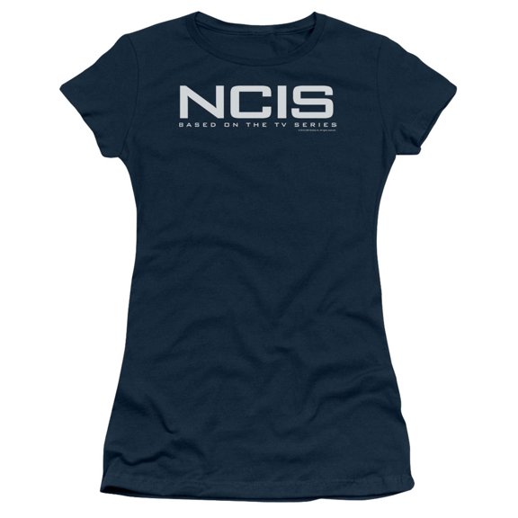 Trevco NCIS-Logo - Short Sleeve Junior Sheer Tee - Navy- Medium