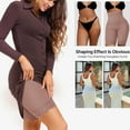 thumbnail image 7 of Women Solid Suspender BodySuit Shaping Button Waist Support Crotch Pants Shorts for Women High Waist Tops Long Length plus Size Waste Trainers for Women Seamless Garter Corset plus Size Women Bodysuit, 7 of 7