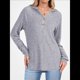 thumbnail image 5 of Camisetas de Larga para Mujer, Sudaderas con Capucha de Moda con Bolsillo de Canguro, Sudaderas de Otoño Gris S, 5 of 8
