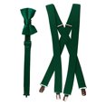 thumbnail image 1 of Kids Forest Green Adjustable Suspender and Bow Tie Set, 1 of 2
