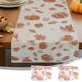 thumbnail image 1 of Bowayaoa Orange Halloween Table Runner Thanksgiving Pumpkin Hot Color Table Decoration Polyester Tablecloth Leaf Strip, 1 of 8