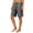 Dark Gray, variant on WRFWUL Men's Contrast Striped Pockets Cotton Linen Shorts Drawstring Waist Leather Patch Bermuda Shorts Summer Casual Beach Outfits