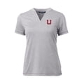 thumbnail image 2 of Women's Cutter & Buck Heather Gray Utah Utes Forge Stretch Blade V-Neck Top, 2 of 3