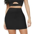 thumbnail image 2 of Daznico Women's Solid Color Slim Fit Short Skirt, Elastic Waist Casual and Comfortable Skirt for Everyday Wear,Size 4XL, 2 of 7