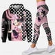 thumbnail image 3 of Sudadera con capucha de Mickey para mujer, conjunto de pantalones de Yoga de Mickey, pantalones deportivos, medias con capucha, ropa deportiva de moda, novedad de 2024, 3 of 5