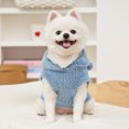 thumbnail image 5 of Dog Costume Fleece Hooded Coat Soft Cozy Plush Vest Puppy Winter Overall for Small Medium Large Dog High Quality Blue S, 5 of 5