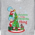 thumbnail image 3 of Cat in the Hat - Christmas Is A Family Thing - Men's Crew Neck Fleece Pullover, 3 of 6