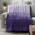 thumbnail image 2 of Purple Ombre Blanket Soft Cozy Warm Throw Blanket for Couch, Plush Fuzzy Flannel Fleece Blankets for Sofa, Modern Abstract Art Ocean Oil Painting Bed Blankets Lightweight Gifts for Women, 40"x50", 2 of 9
