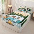 thumbnail image 2 of Homewish Camping RV Zipper Twin Comforter Sets with Fitted Sheet and 2 Pillowcases For Travel Trailers,Rustic Cabin Deer Zipper Bedding Set For Boys Kids,Lightgray Reversible,4 Pieces, 2 of 7